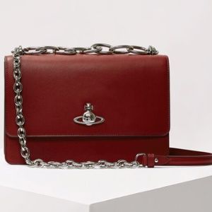 Vivienne Westwood Florence Large Bag w Flap - Red